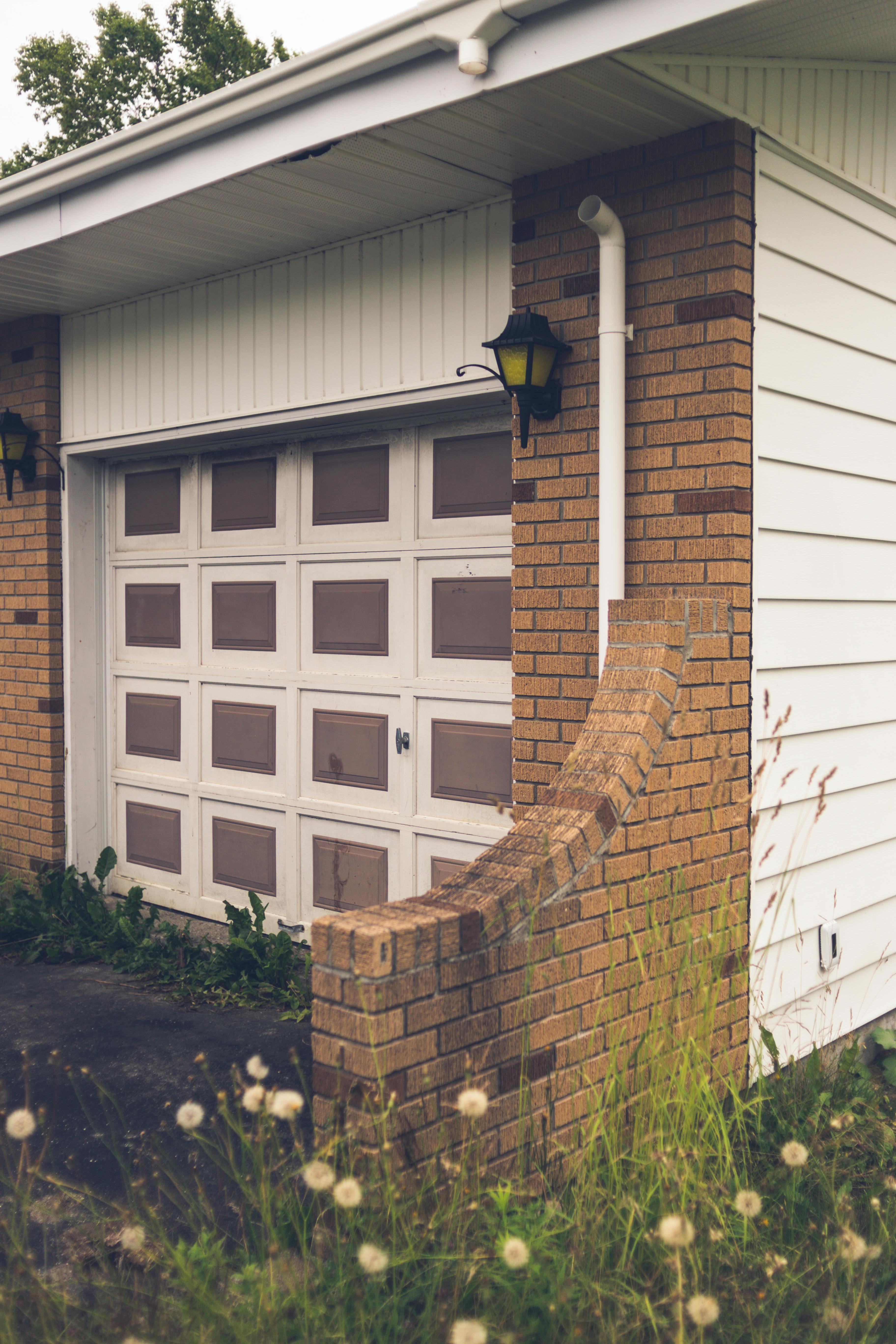 Residential garage door spring replacement in Chicago suburb